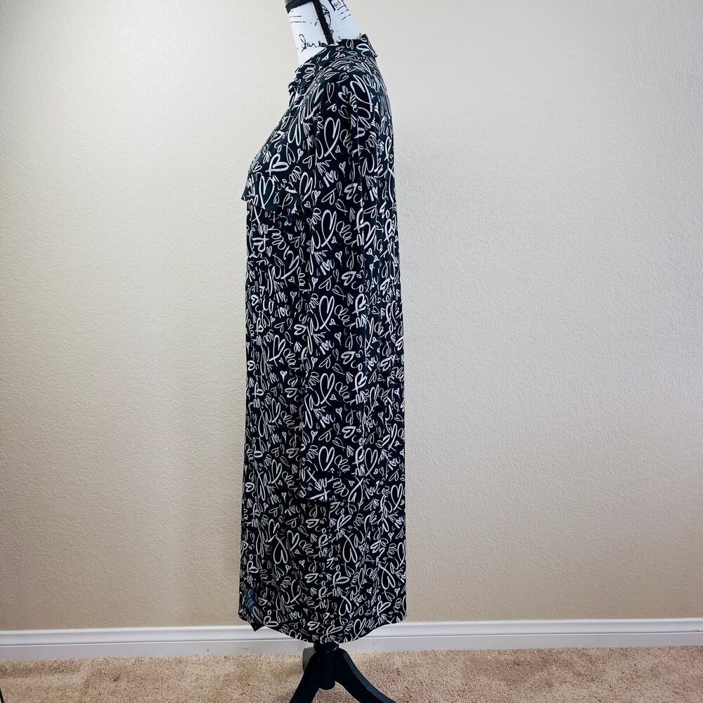 Torrid Studio Knit Surplice Faux Wrap Heart Dress Black White Size 2X  preppy - Picture 15 of 15